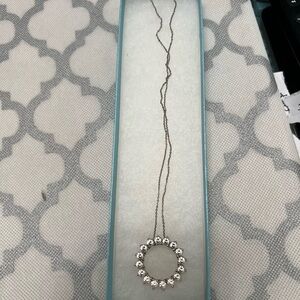 Elegant Silver Necklace with Crystal Accents